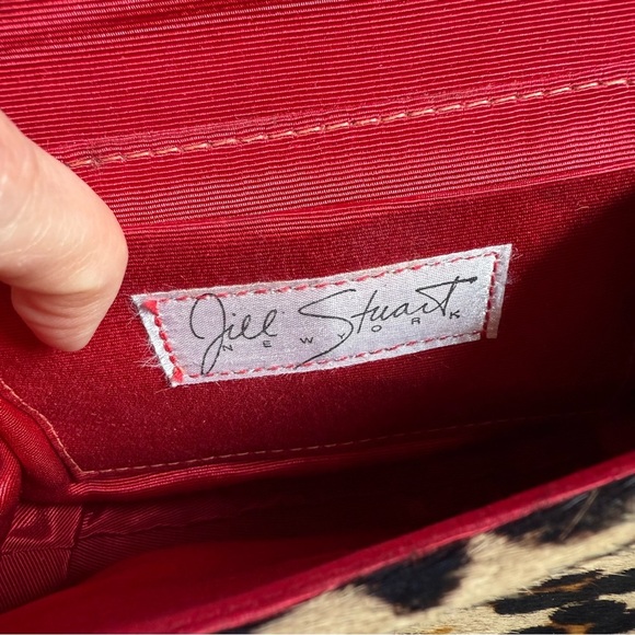 Vintage 90s Jill Stuart Leopard Print Fur Crossbody Bag - Picture 5 of 14